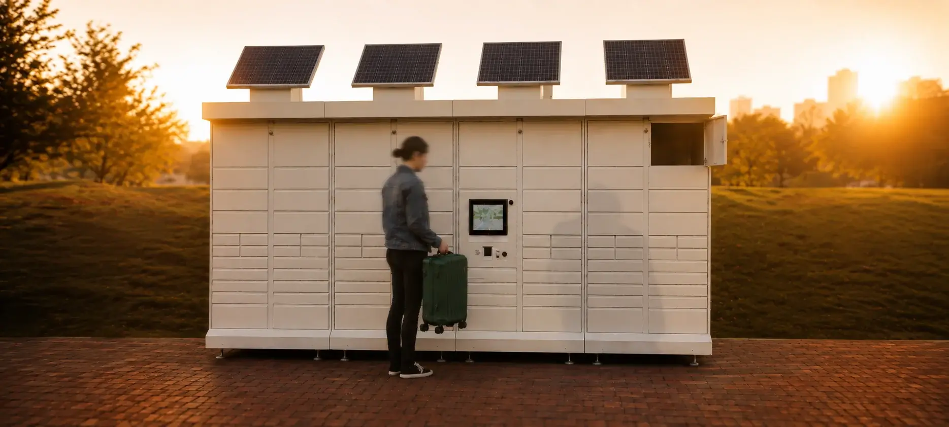 Smart-Locker im Freien – Gepäckaufbewahrung für Koffer und Rucksäcke