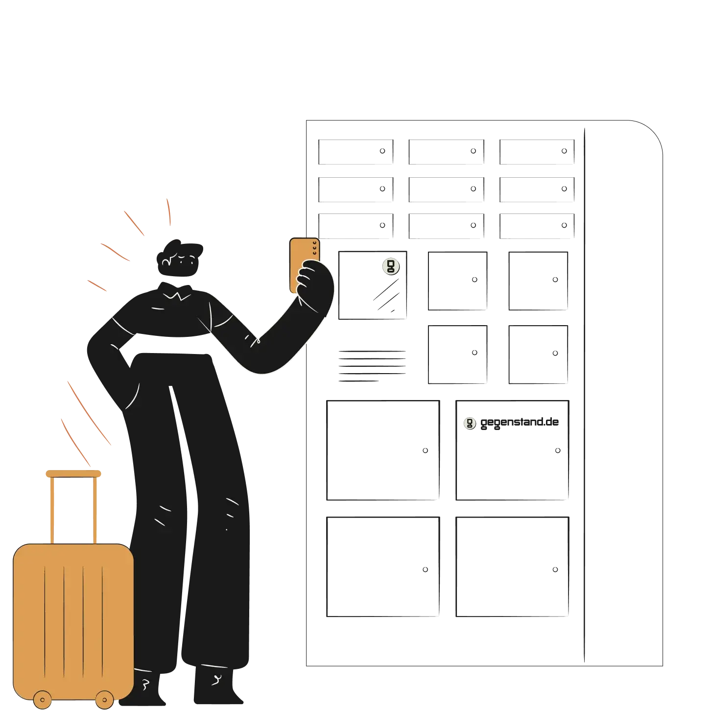 Gepäckaufbewahrung im Smart-Locker
